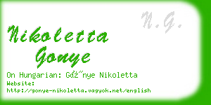 nikoletta gonye business card